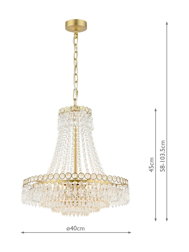 Laura Ashley Brass Enid 5 Light Chandelier Ceiling Light - Image 6 of 6 Laura Ashley Brass Enid 5 Light Chandelier Ceiling Light - Image 6 of 6