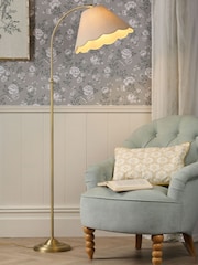 Laura Ashley Antique Brass Cordwell Floor Lamp - Image 1 of 6