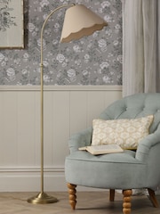 Laura Ashley Antique Brass Cordwell Floor Lamp - Image 2 of 6