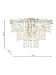 Laura Ashley Chrome Enid Wall Light - Image 6 of 6