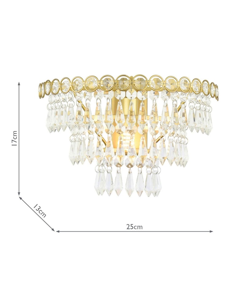 Laura Ashley Brass Enid Wall Light - Image 6 of 6