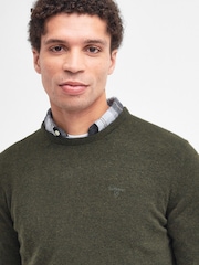 Barbour® Green Essential Lambswool Crew Neck Jumper - Image 3 of 7