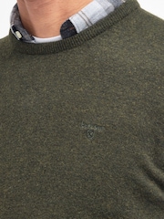 Barbour® Green Essential Lambswool Crew Neck Jumper - Image 4 of 7