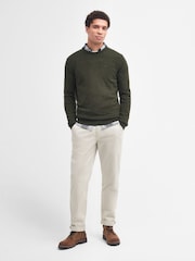 Barbour® Green Essential Lambswool Crew Neck Jumper - Image 5 of 7