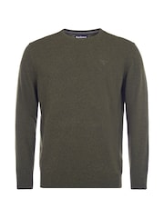 Barbour® Green Essential Lambswool Crew Neck Jumper - Image 6 of 7