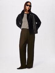 Whistles Blue Classic Stripe Cotton Knit Jumpsuit - Image 3 of 5