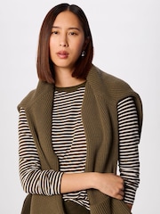 Whistles Blue Classic Stripe Cotton Knit Jumpsuit - Image 4 of 5