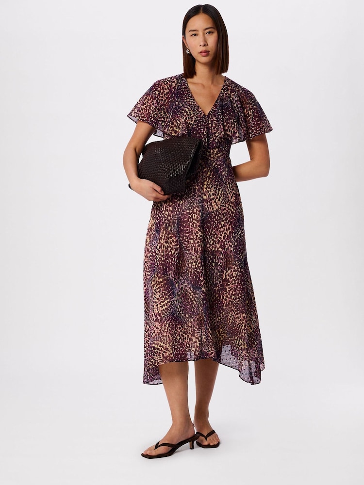 Whistles Orchid Print Cape Sleeve Dress - Bild 1 von 5