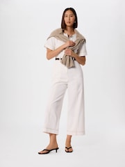 Whistles White Button Down Jumpsuit - Image 4 of 5