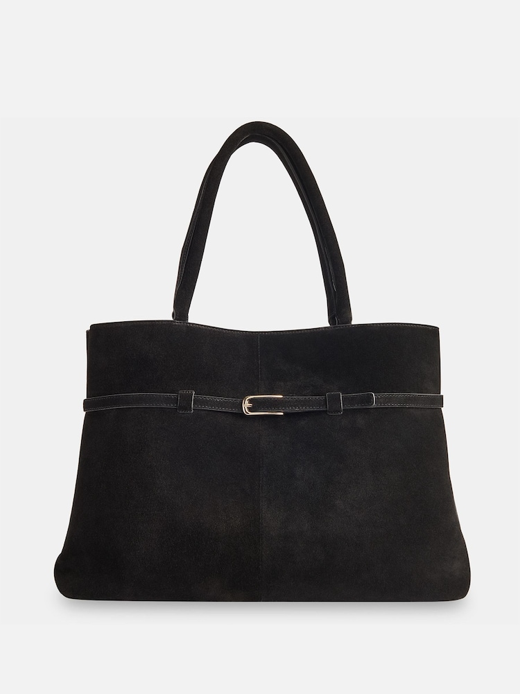 Whistles Black Noelle Clasp Detail Tote Bag - Image 1 of 5