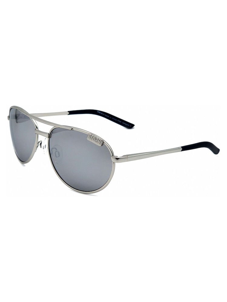 Storm Silver Patroclus Teardrop Aviator Sunglasses - Image 2 of 2 Storm Silver Patroclus Teardrop Aviator Sunglasses - Image 2 of 2