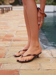 Linzi Brown Cher Toe Post Jelly Heeled Sandals - Image 2 of 6