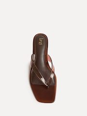 Linzi Brown Cher Toe Post Jelly Heeled Sandals - Image 5 of 6