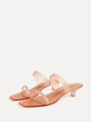 Linzi Nude Shade Strappy Jelly Heeled Sandals - Image 4 of 6