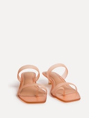 Linzi Nude Shade Strappy Jelly Heeled Sandals - Image 5 of 6