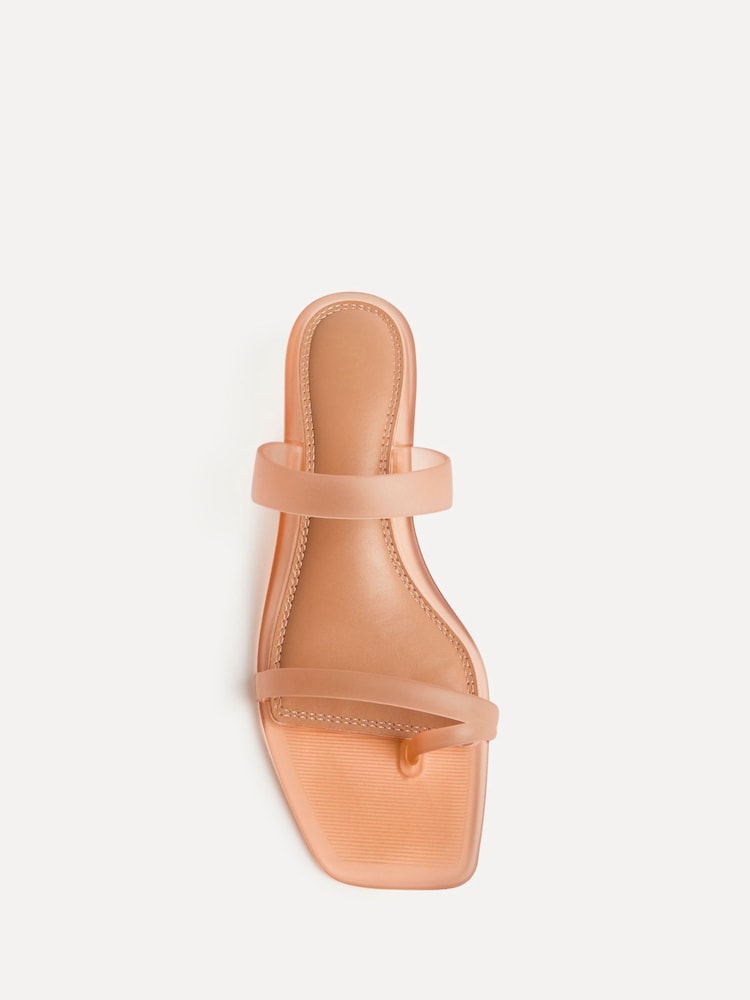 Linzi Nude Shade Strappy Jelly Heeled Sandals - Image 6 of 6 Linzi Nude Shade Strappy Jelly Heeled Sandals - Image 6 of 6