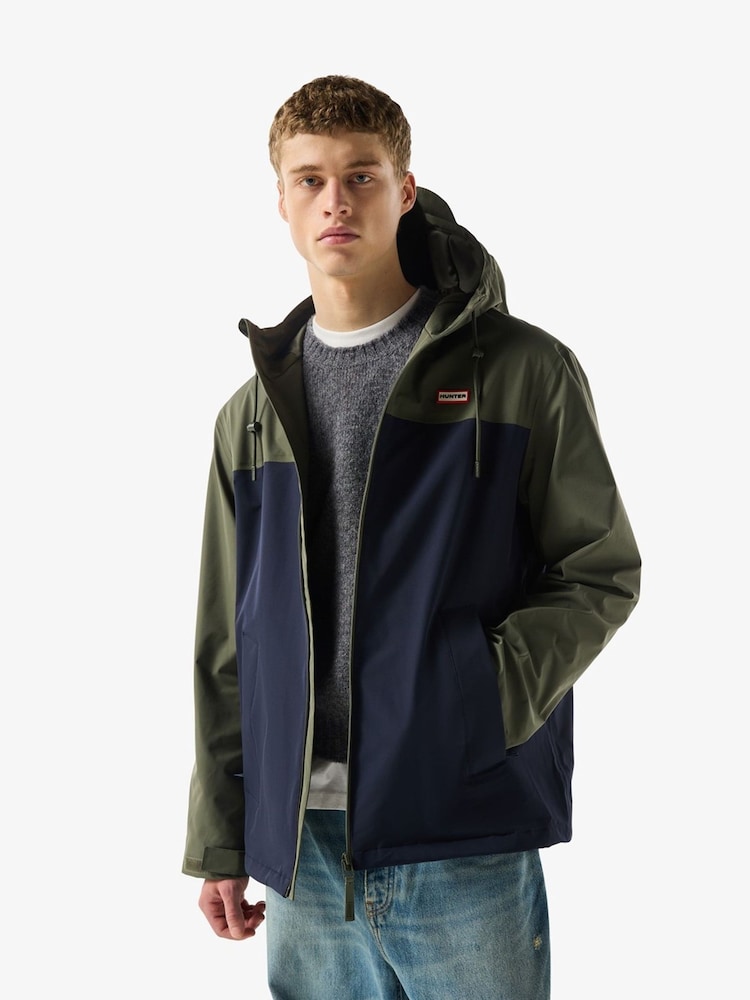 Hunter Green Block Waterproof Jacket - Image 1 of 4