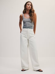 The Set Loose Fit Low Rise Jeans White - Image 1 of 6