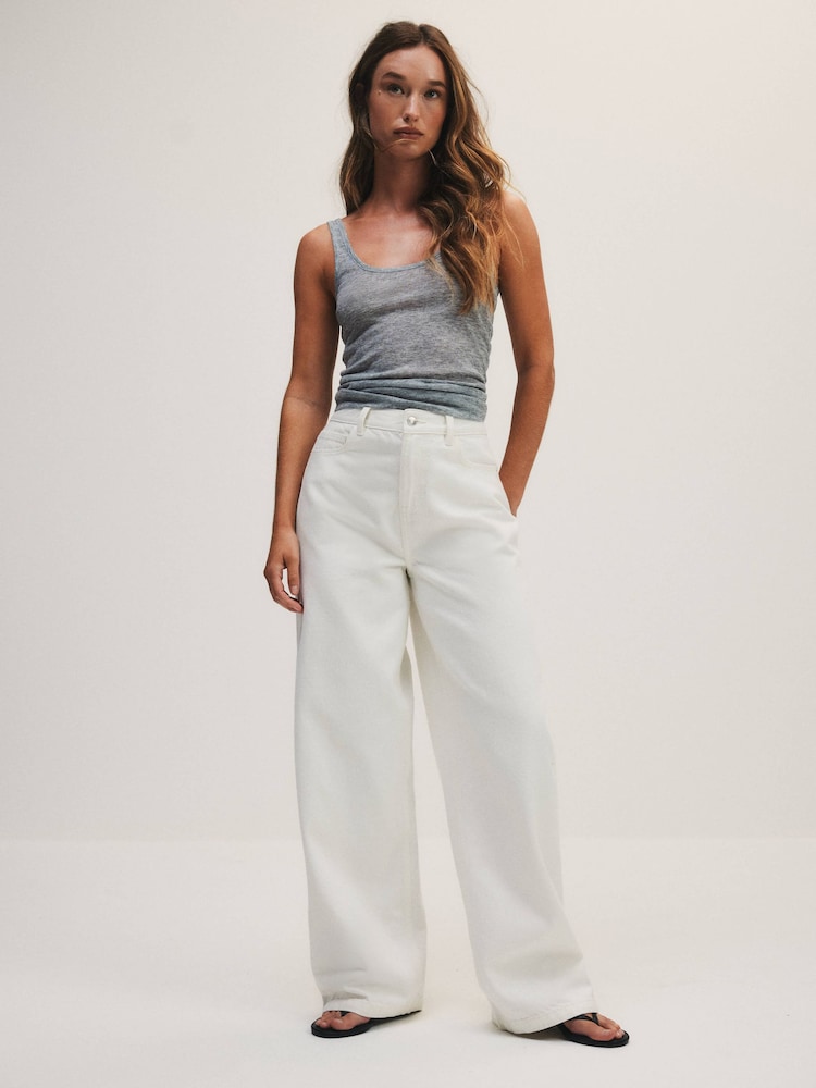 The Set Loose Fit Low Rise Jeans White - Image 2 of 6