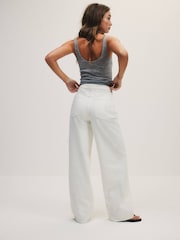 The Set Loose Fit Low Rise Jeans White - Image 5 of 6