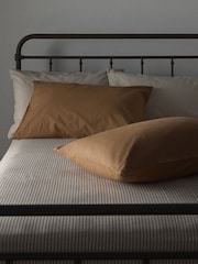 The Set Set of 2 Caramel/Stripe Pillowcase and Fitted Sheet - Image 2 of 6