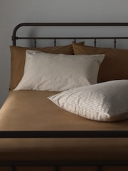 The Set Set of 2 Caramel/Stripe Pillowcase and Fitted Sheet - Image 5 of 6