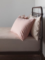 The Set Set of 2 Pink/Gingham Pillowcase and Fitted Sheet - Image 4 of 6