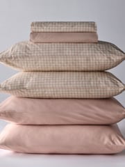 The Set Set of 2 Pink/Gingham Pillowcase and Fitted Sheet - Image 5 of 6