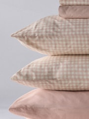 The Set Set of 2 Pink/Gingham Pillowcase and Fitted Sheet - Image 6 of 6