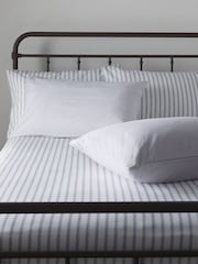 The Set Set of 2 Navy Stripe Pillowcase and Fitted Sheet - Image 1 of 6