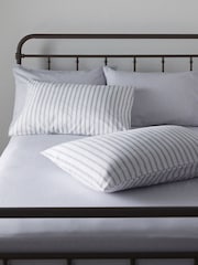 The Set Set of 2 Navy Stripe Pillowcase and Fitted Sheet - Image 2 of 6