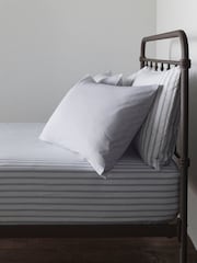 The Set Set of 2 Navy Stripe Pillowcase and Fitted Sheet - Image 4 of 6