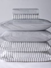 The Set Set of 2 Navy Stripe Pillowcase and Fitted Sheet - Image 5 of 6