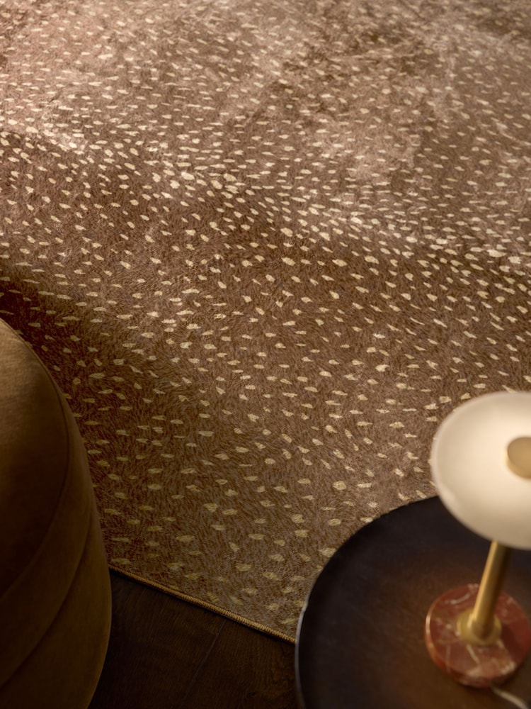 Natural Faux Deer Print Rug - Image 2 of 2
