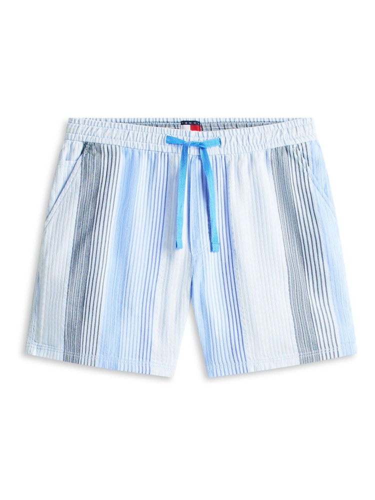 Tommy Jeans Blue Striped Shorts - Image 5 of 5