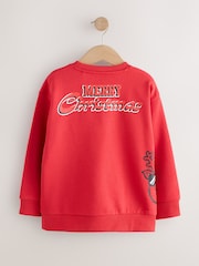 Red Sequin Santa Christmas Crew Neck Sweater (3-16yrs) - Image 2 of 5
