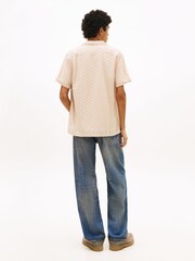 Tommy Jeans White Short Sleeve Woven Shirt - Image 3 of 5