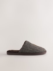 Brown Badger Embroidered Slippers - Image 4 of 7
