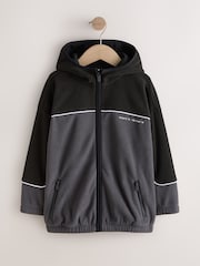 Black Zip Through Hooded Fleece (3-16yrs) - Image 1 of 5