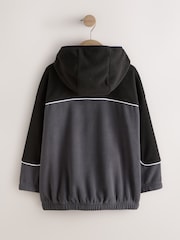 Black Zip Through Hooded Fleece (3-16yrs) - Image 3 of 5