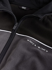 Black Zip Through Hooded Fleece (3-16yrs) - Image 5 of 5