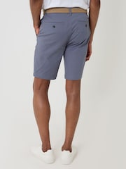Threadbare Denim Blue Belted Chino Shorts - Image 2 of 4