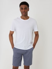 Threadbare Denim Blue Belted Chino Shorts - Image 3 of 4