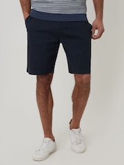 Threadbare Blue Regular Fit Stretch 3 Pocket Chino Shorts - Image 1 of 4
