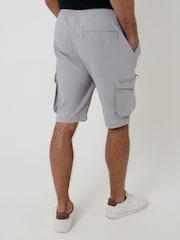 Grau - Threadbare Elasticated Waist Stretch Cargo Shorts - Bild 2 von 5