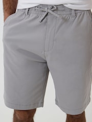 Threadbare Grey Elasticated Waist Stretch Chino Shorts - Image 2 of 4