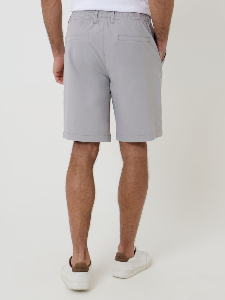 Threadbare Grey Elasticated Waist Stretch Chino Shorts - Image 4 of 4 Threadbare Grey Elasticated Waist Stretch Chino Shorts - Image 4 of 4