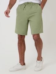 Threadbare Green Elasticated Waist Stretch Chino Shorts - Image 2 of 4