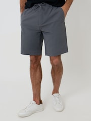 Threadbare Dark Grey Elasticated Waist Stretch Chino Shorts - Image 2 of 4