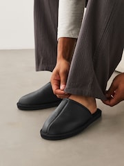 Black Mule Slippers - Image 1 of 6